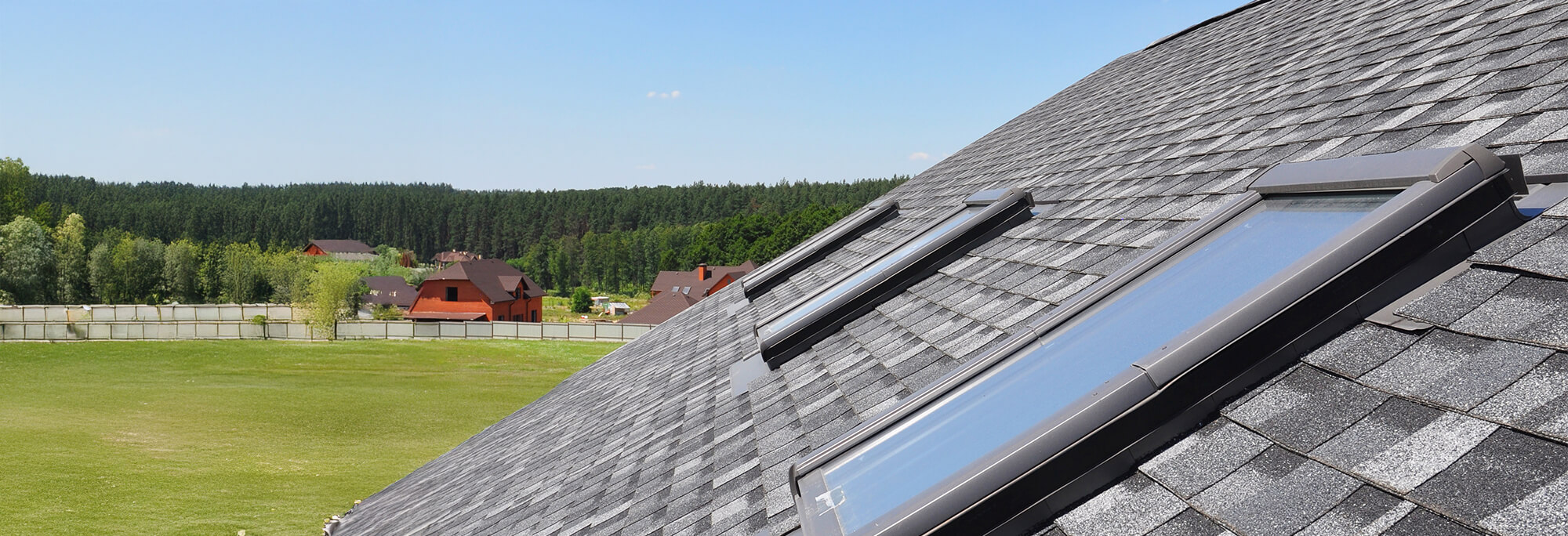 roof with skylights installed in frederick