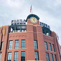 coors field sign made out of sheet metal