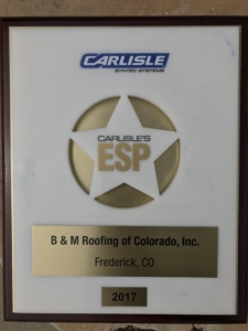 B&M Roofing Receives ESP Award